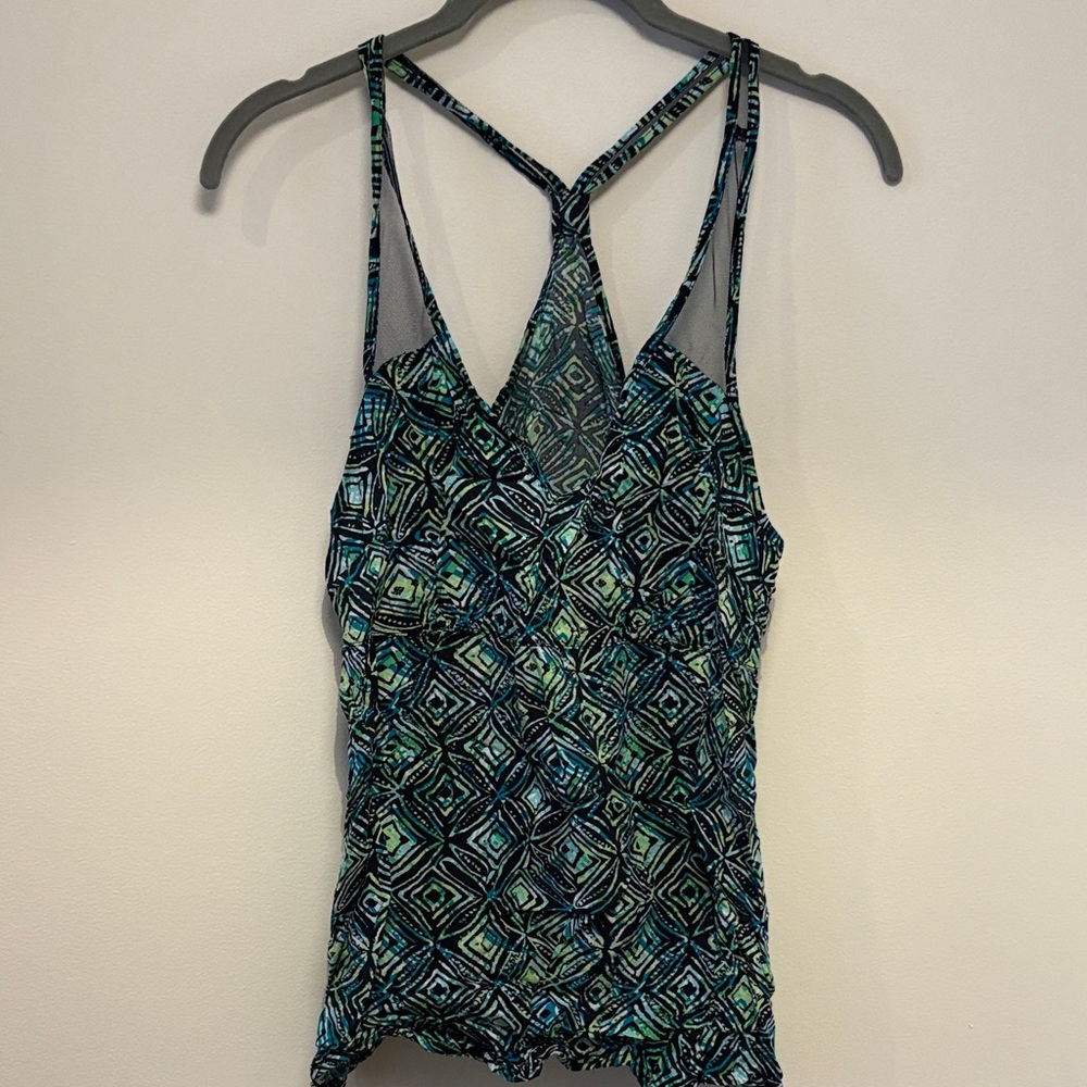 Urban Outfitters Geometric Camisole - Black and Green